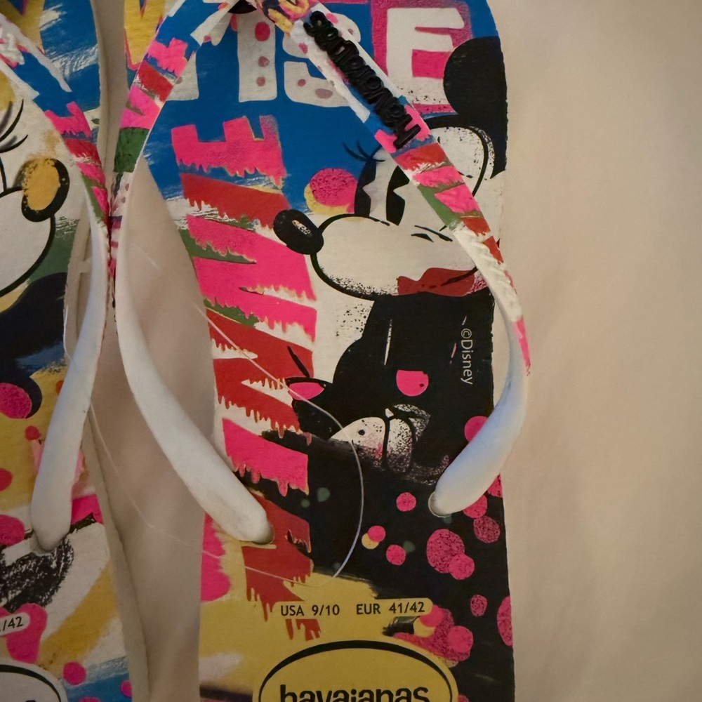 Havaianas Top Slim Disney Flip Flops/Minnie & Mickey. New with tags - Picture 5 of 11